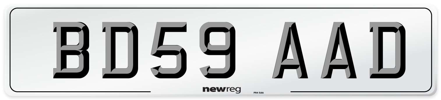 BD59 AAD Number Plate from New Reg